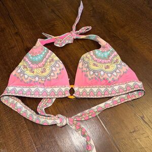 Victoria’s Secret Pink Halter Bikini Top Large | Boho Mandala Print | Y2K Swim